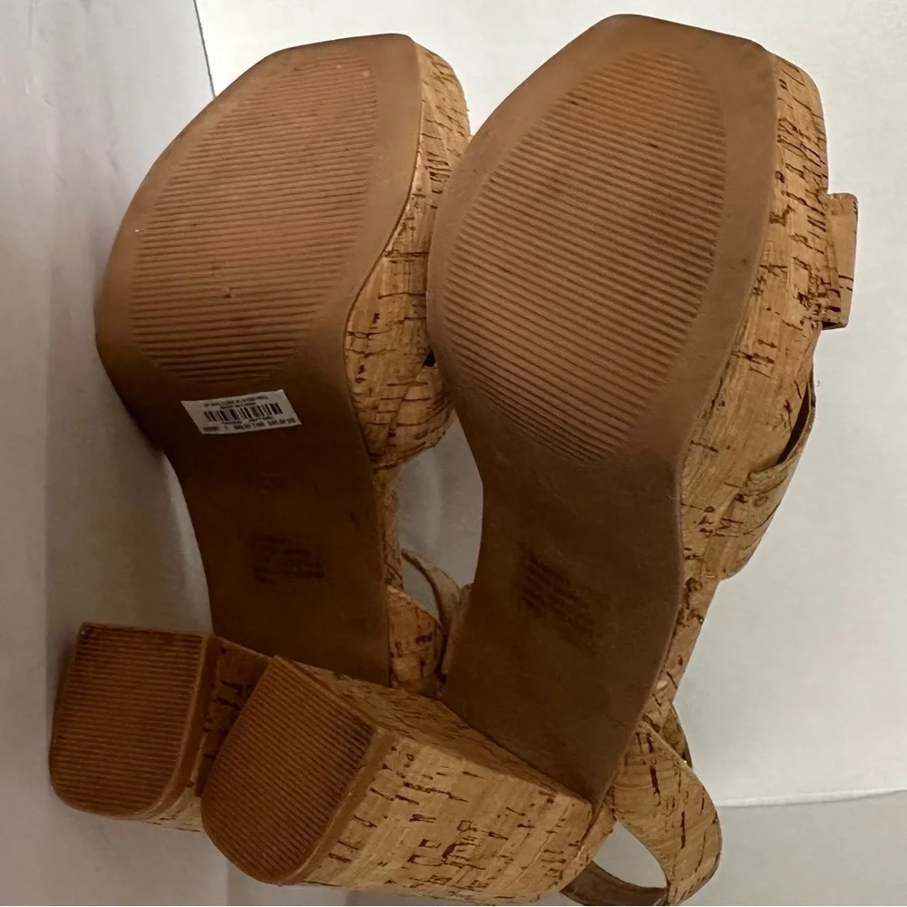 Torrid Women's Cork Platform Sandals - Size 7W - Wide Fit - Crisscross Straps